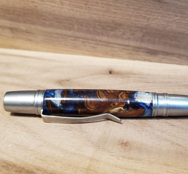 Pinecone in Resin Twist Pen with American-Made Pen Kit
